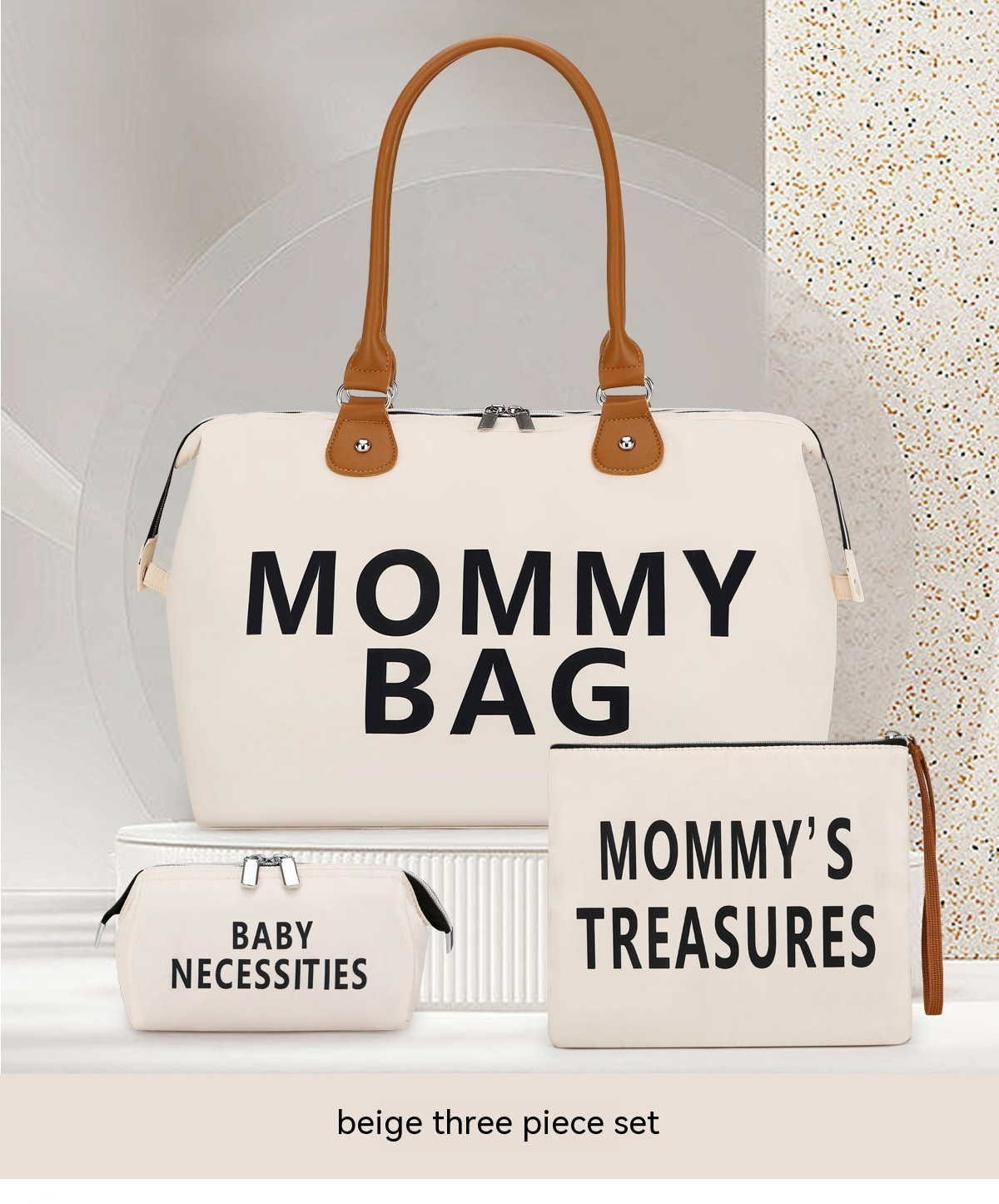 CarryAll – 3-Delige Mama Tas Set – Stijlvolle Complete Luiertas Oplossing