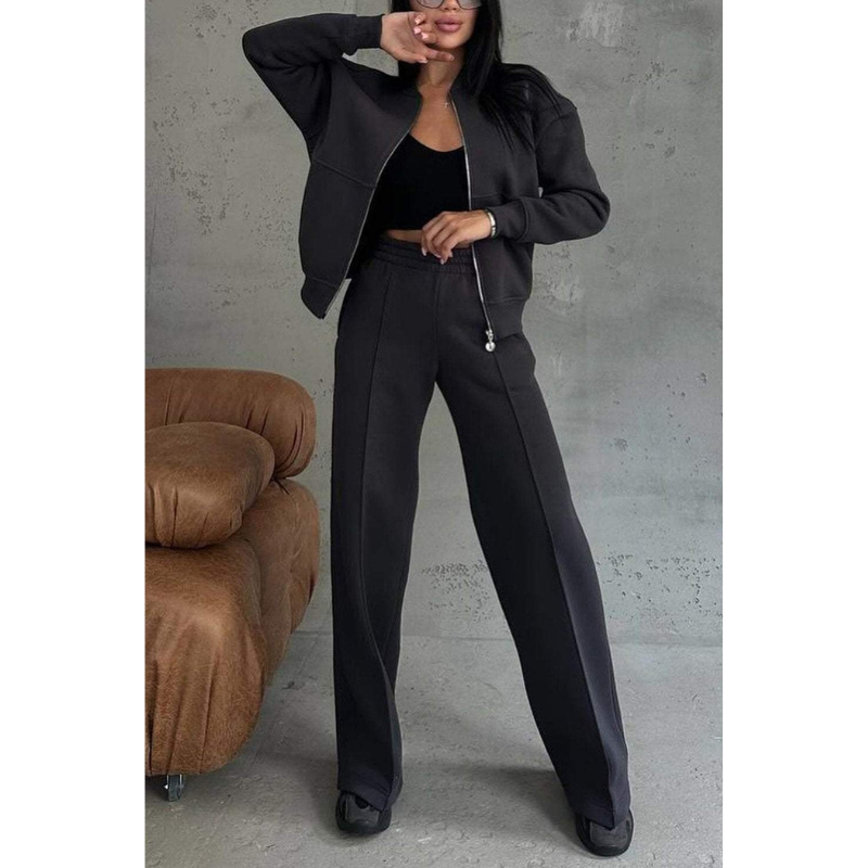 Rae Street Lounge Set – Tweedelig Damespak met Bomberjack & Wijde Jogger