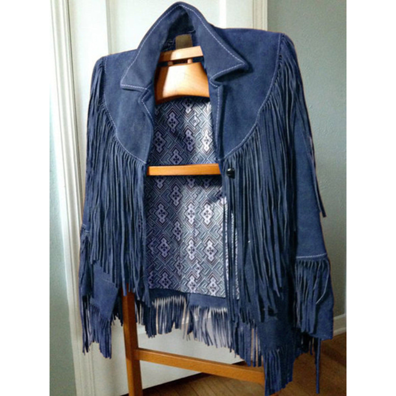 Dames Suède Jack met Franjedetails