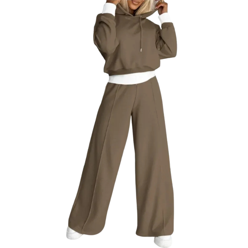 Delma | Trendy Ladies Lounge Set | Relaxed Fit | Hoodie And Pants With Drawstring