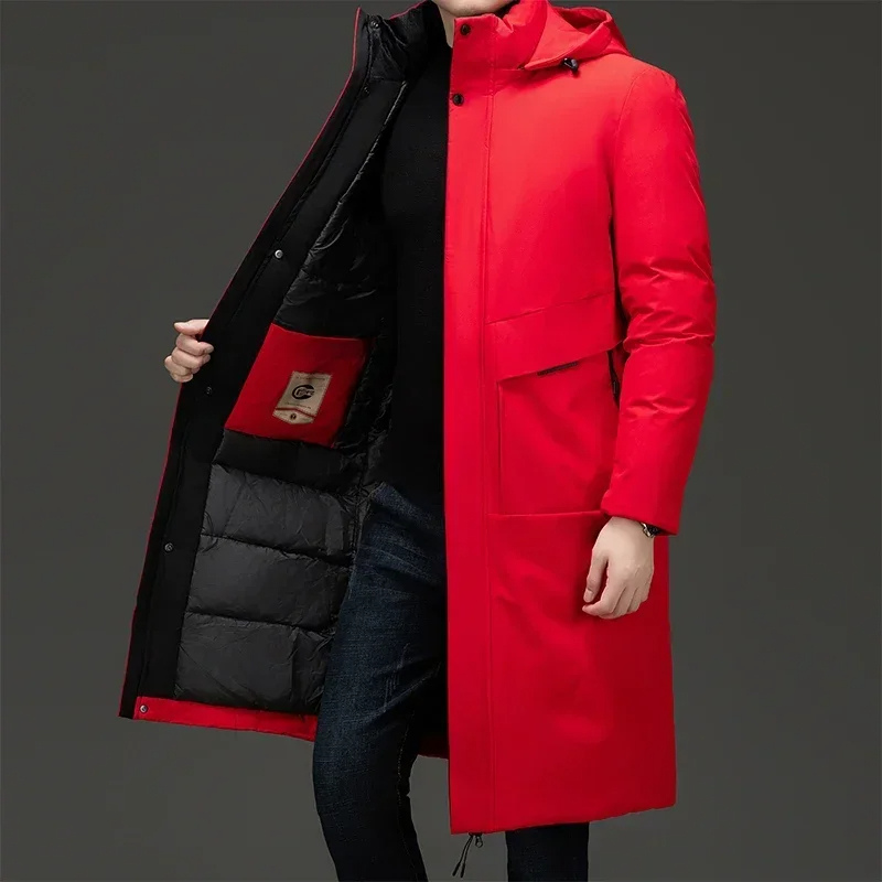 Julien – Long manteau d’hiver chaud à capuche homme