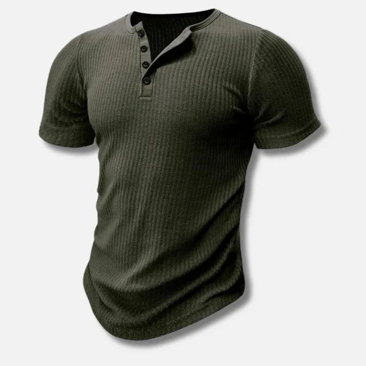 Amaury – T-shirt homme col Henley