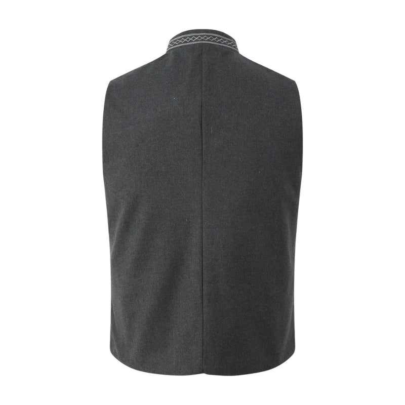 James – Gilet classique avec poches avant et fermeture à boutons décorative