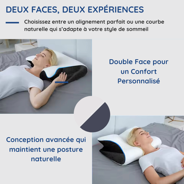 Ergonomisk Pude med Memory Skum for Optimal Nakkeunderstøttelse