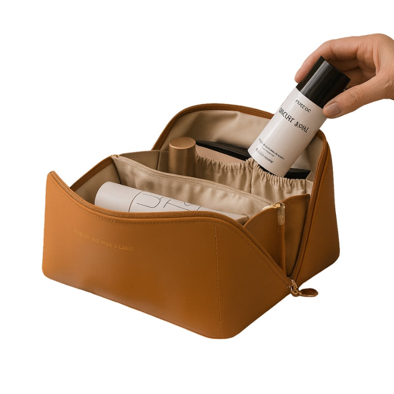 GlamPouch – Trousse Cosmétique Grande Capacité avec Poches à Fermeture Éclair