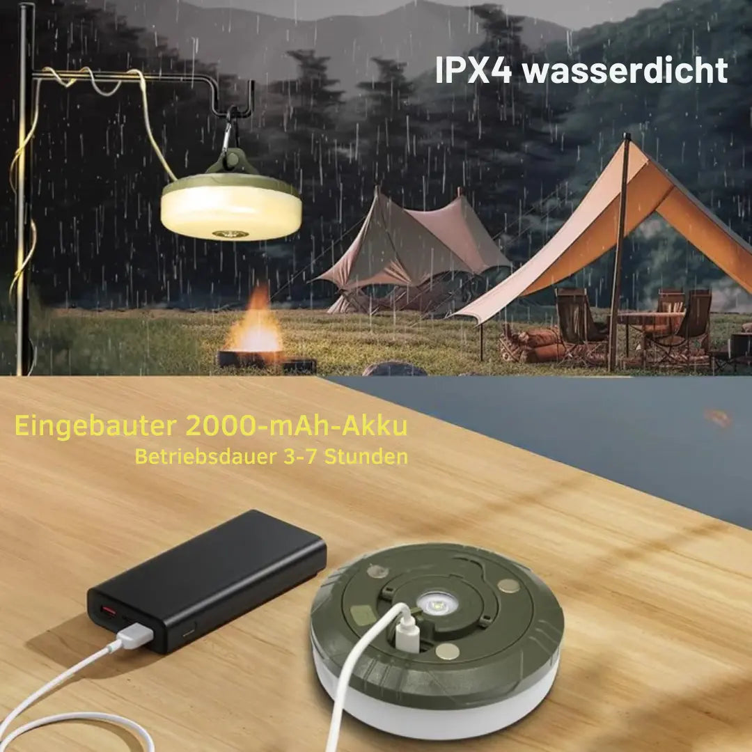 4-in-1 Multi-Function Camping Light – Light, Power & Comfort