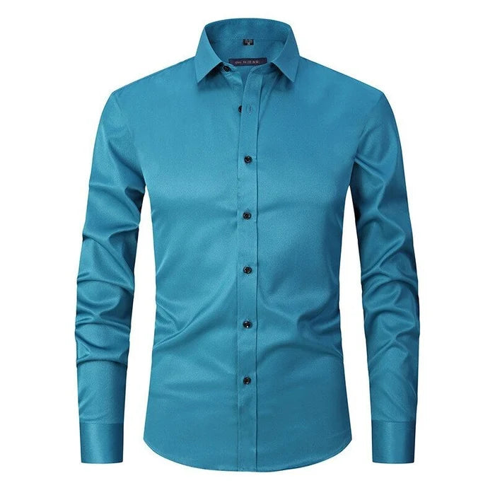 Thomas – Chemise élégante à manches longues avec bouton et col pointu classique