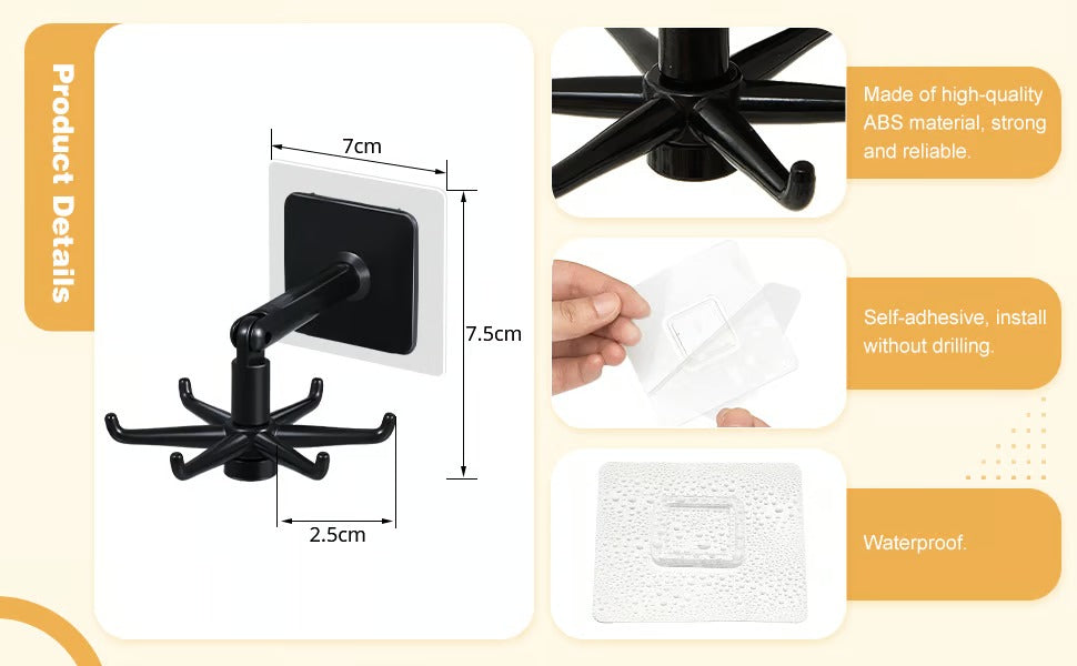 50% OFF | TurnEase™ - Rotating Folding Space-Saving Hanging Hook [Offer Ends Today]