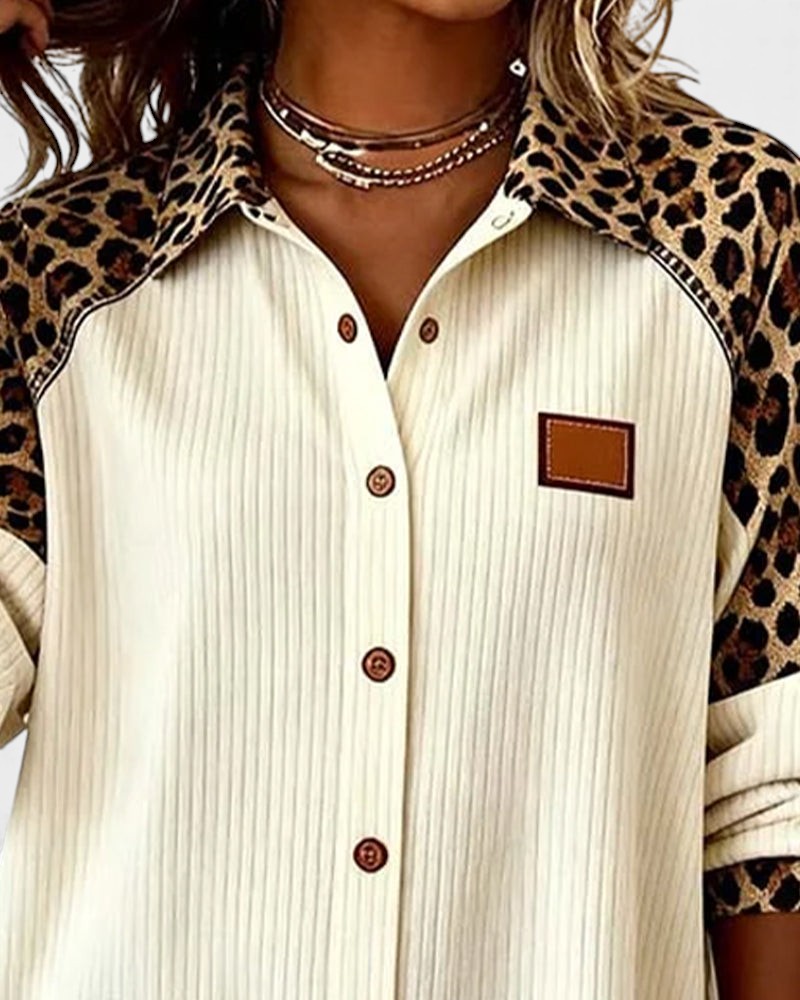 Mireia | Camisa de botones con estampado leopardo