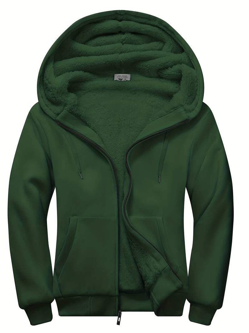 Sweat À Capuche Uni Avec Fermeture Zippée Pour Homme | Idéal Pour Un Usage Quotidien