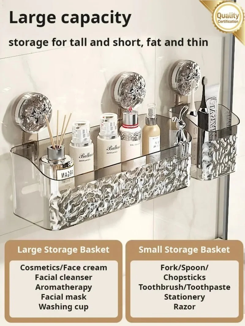 PureVante™ No-Drill Organizer — Turn Bathroom Chaos Into Calm, Clutter-Free Bliss Instantly