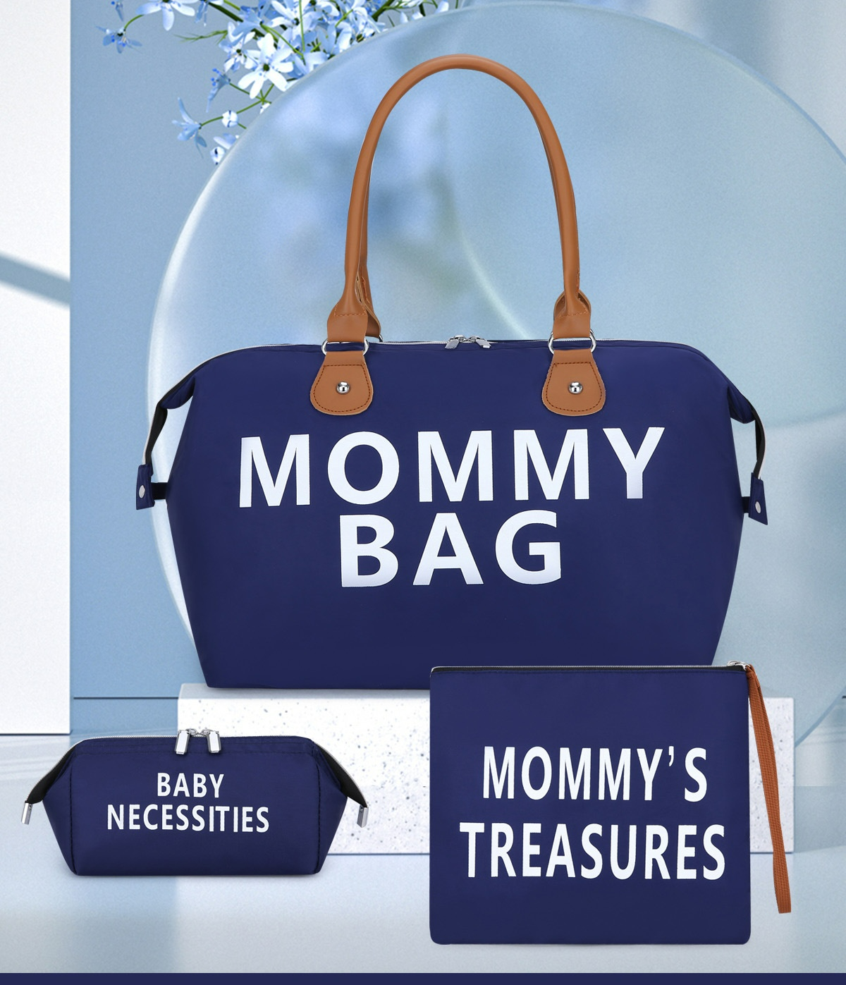CarryAll – 3-Delige Mama Tas Set – Stijlvolle Complete Luiertas Oplossing