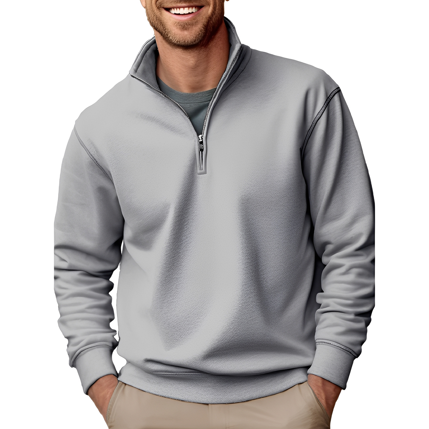 Pull Avec Demi-Fermeture Éclair Pour Hommes | Idéal Pour Le Quotidien