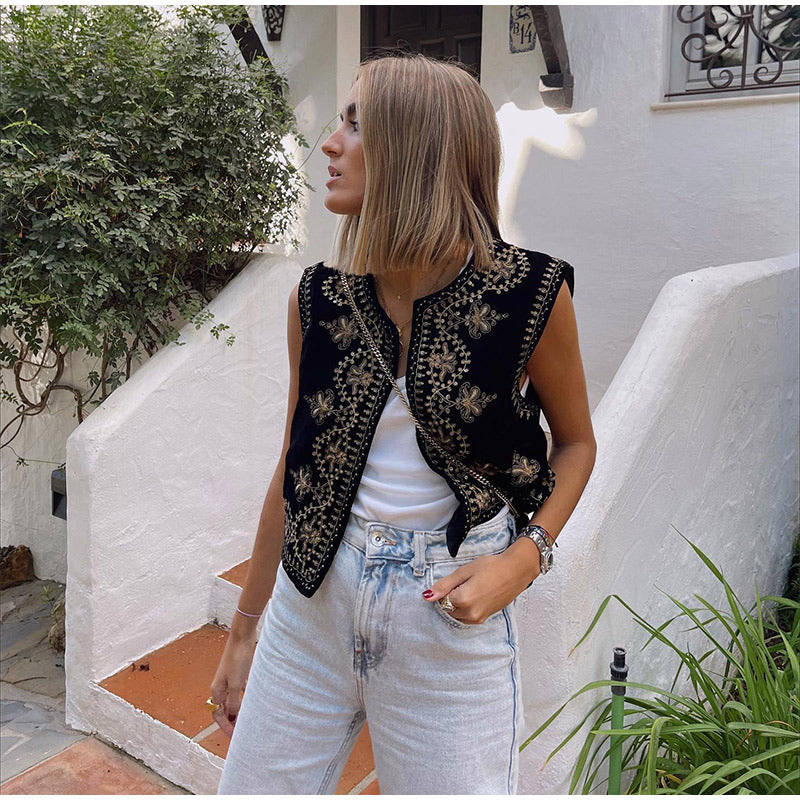 Elena – Gilet sans manches élégant au design classique et à la coupe décontractée
