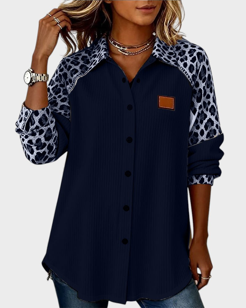 Mireia | Camisa de botones con estampado leopardo