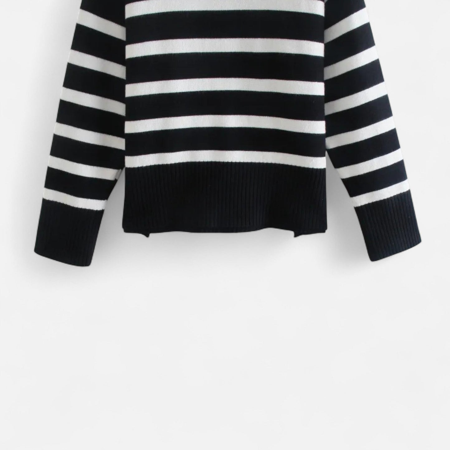 Femurea | Women’s Striped Turtleneck Sweater – Knitwear