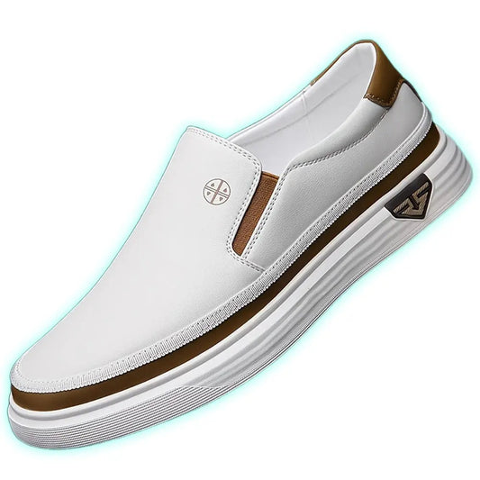 Jackson | Men’s Slip-On Loafers – White Casual Leather Sneakers TARHUS  Men Shoes