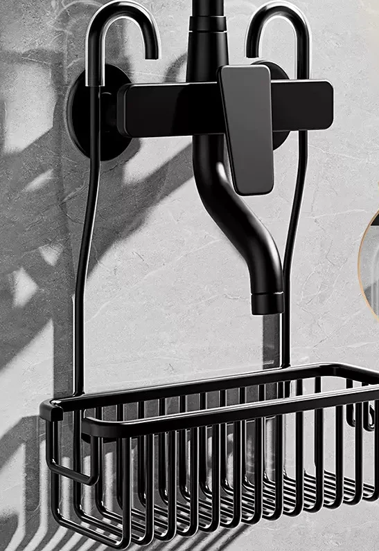 AluGrip Duschablage ohne Bohren – Abnehmbarer Badekorb aus Aluminium – Wandmontage & Edelstahl