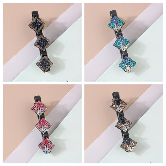 Kalinorae™ - Épingles à Cheveux Cristal Carré – Lot de 4