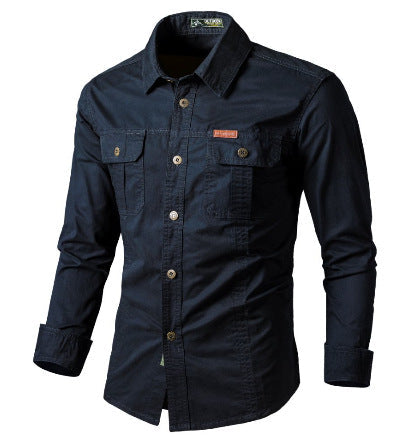 Chemise Cargo à Manches Longues Premium pour Homme – Vêtement de Travail Décontracté à Coupe Ample