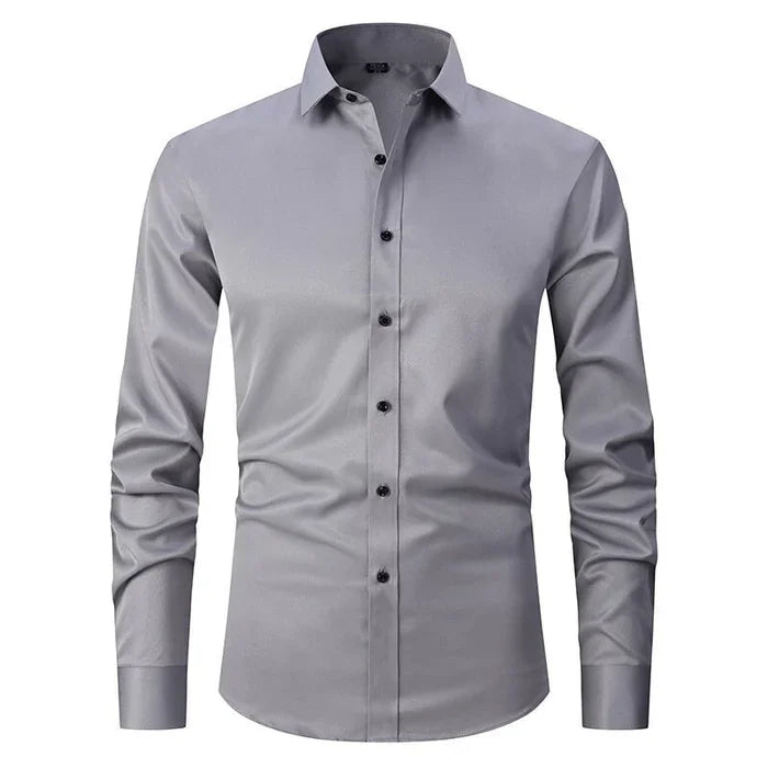 Thomas – Chemise élégante à manches longues avec bouton et col pointu classique