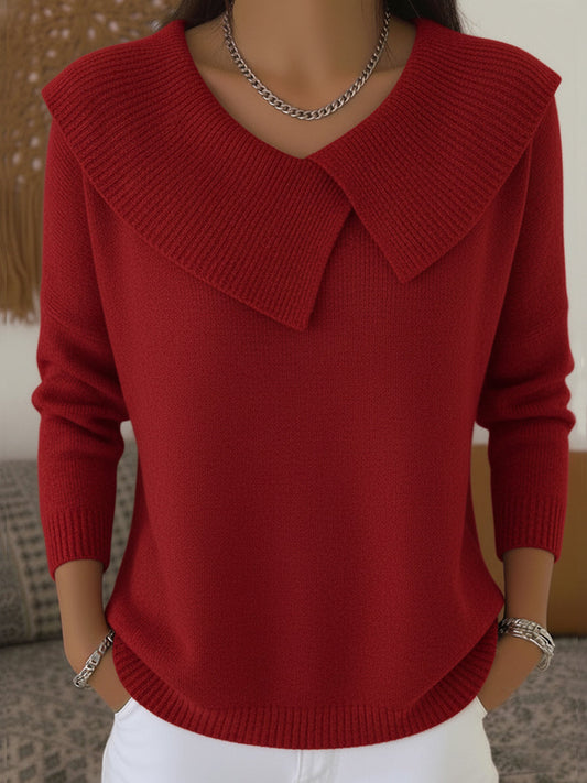 Emilia CozyKnit | Warmer Pullover mit Softkragen