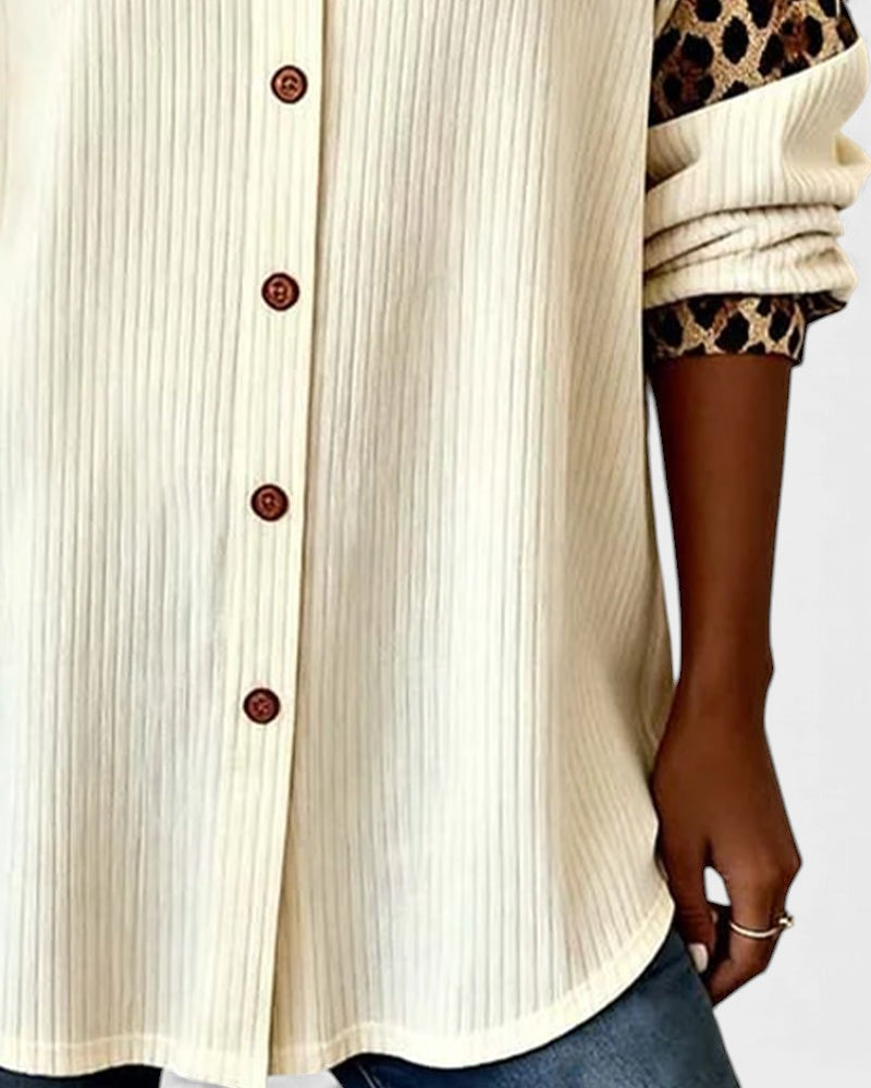 Mireia | Camisa de botones con estampado leopardo