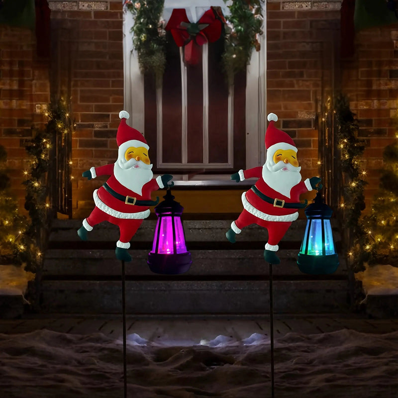 Solar-Powered Santa Lights – Warm LED Garden Pathway Decor | GlowPath TARHUS  Christmas