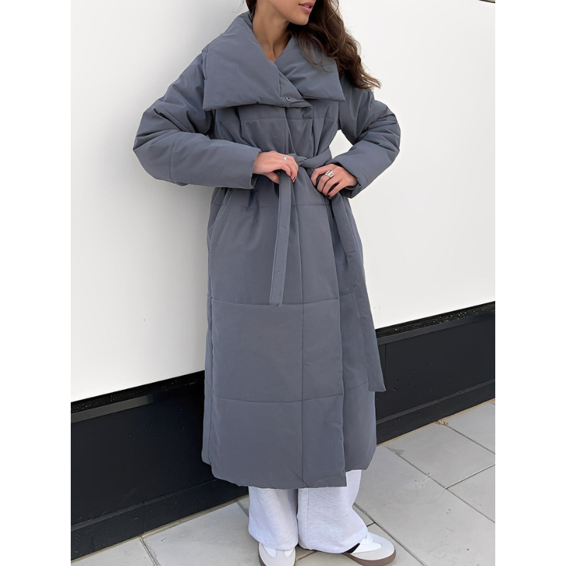 Lange Dames Winterjas met Warme Voering