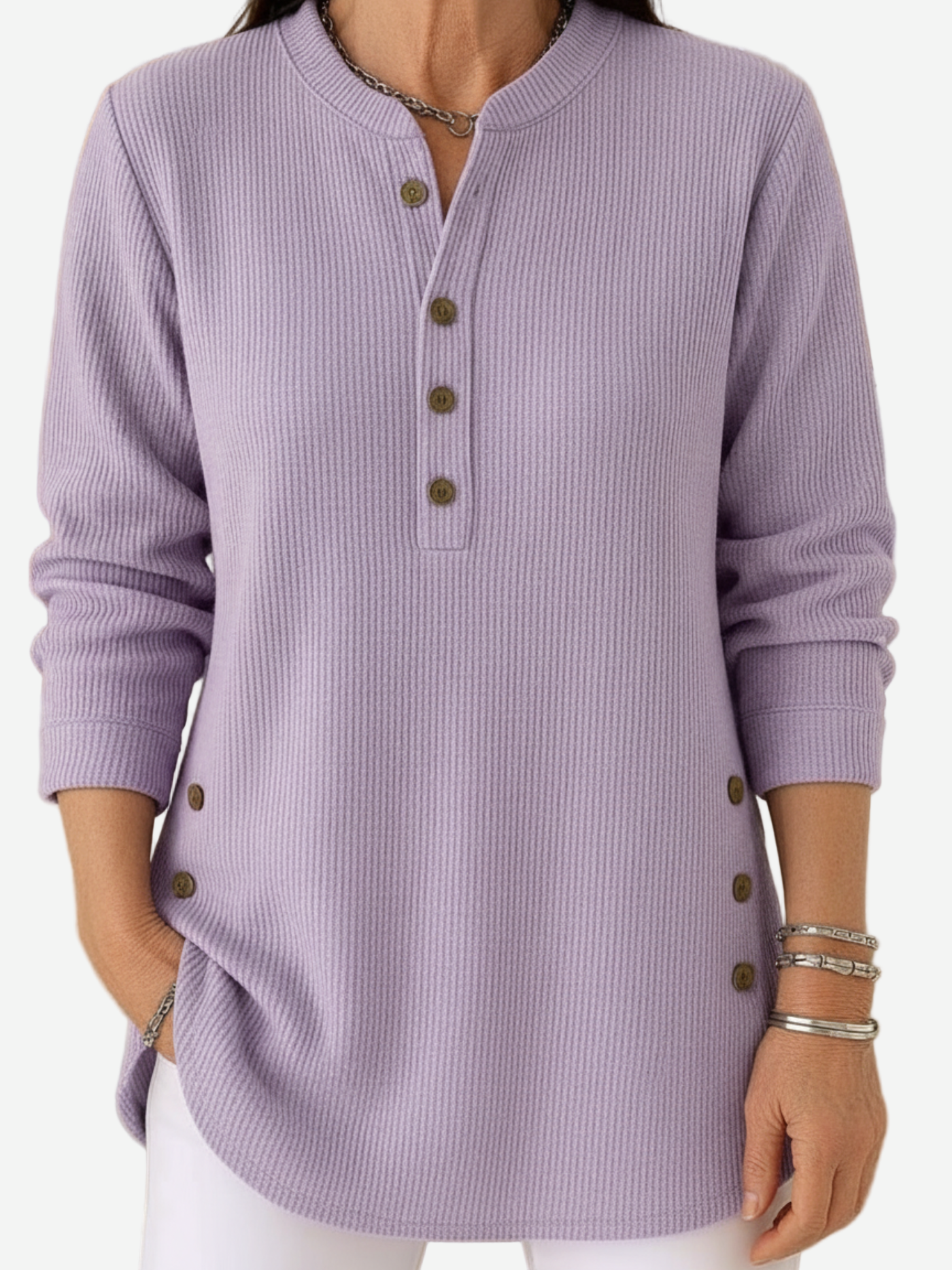 Harper | Long Sleeve Solid Knit Sweater