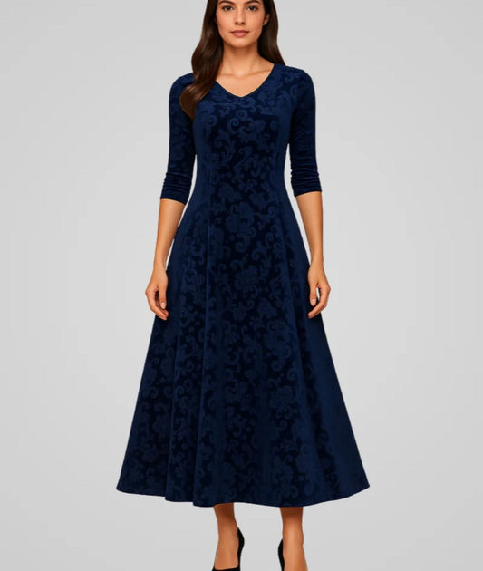 Carina - Long Sleeve Maxi Dress