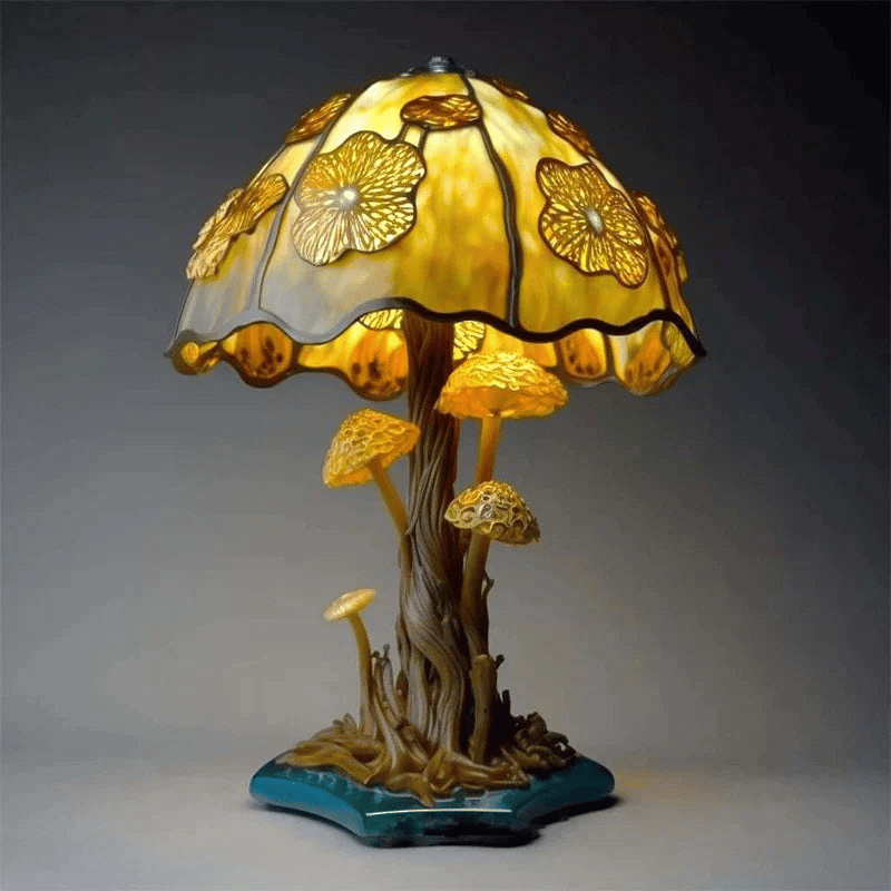 Buntglas Tischlampe - Dekoratives Gemütliches Leuchten