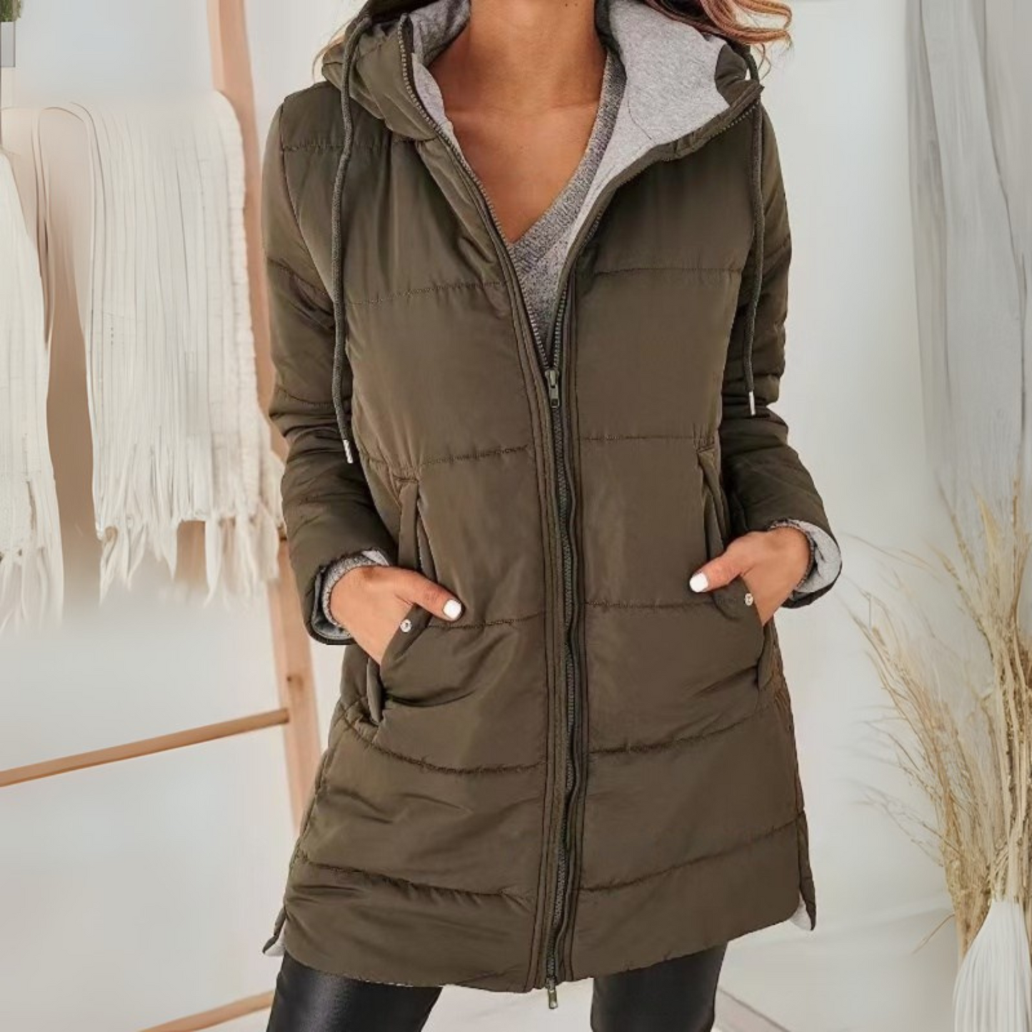 Heather | Casual Hooded Puffer Down Jacket