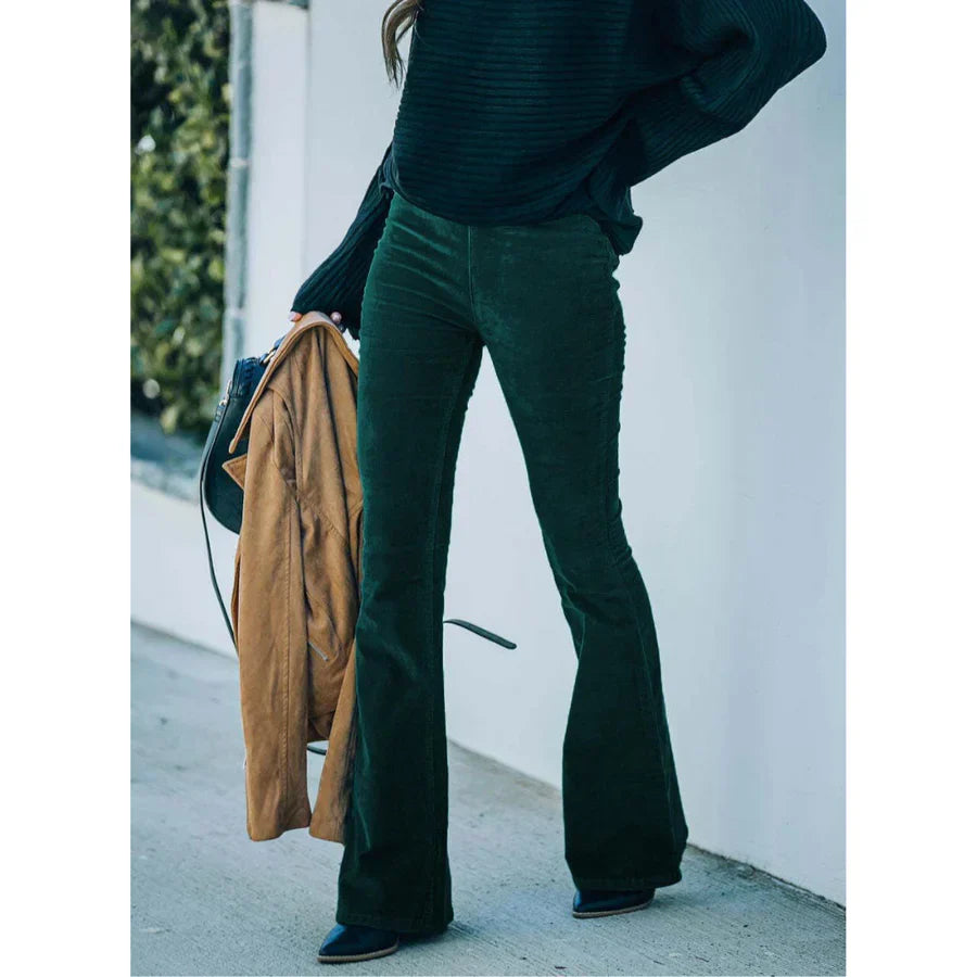 Pantalon Évasé avec Taille Haute pour Femme | Idéal pour la Mi-Saison