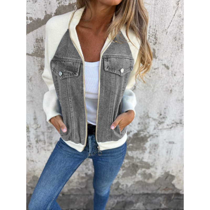 Sienna V-Neck Dames Jacket – Lichtgewicht Herfstjas met Moderne Pasvorm