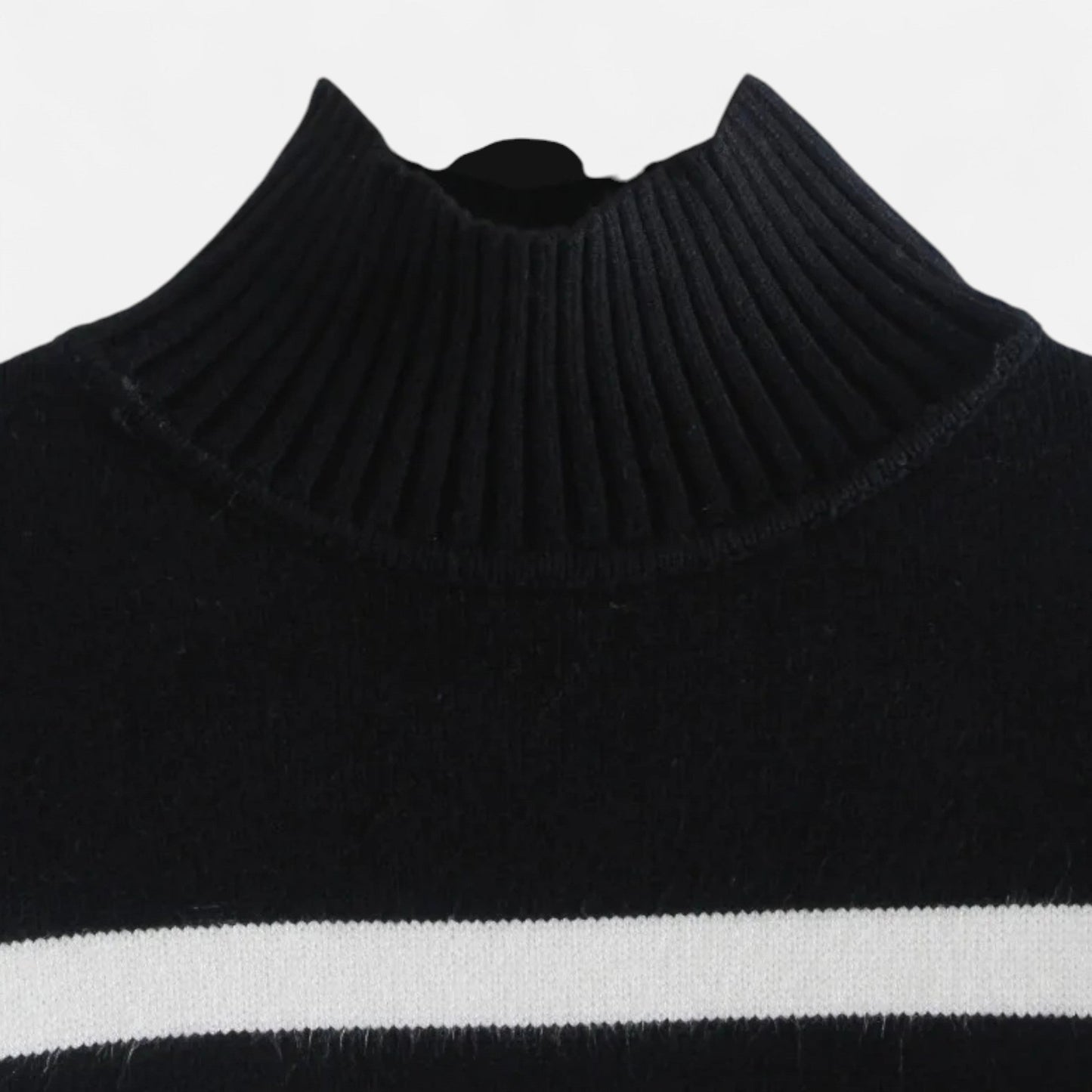 Femurea | Women’s Striped Turtleneck Sweater – Knitwear