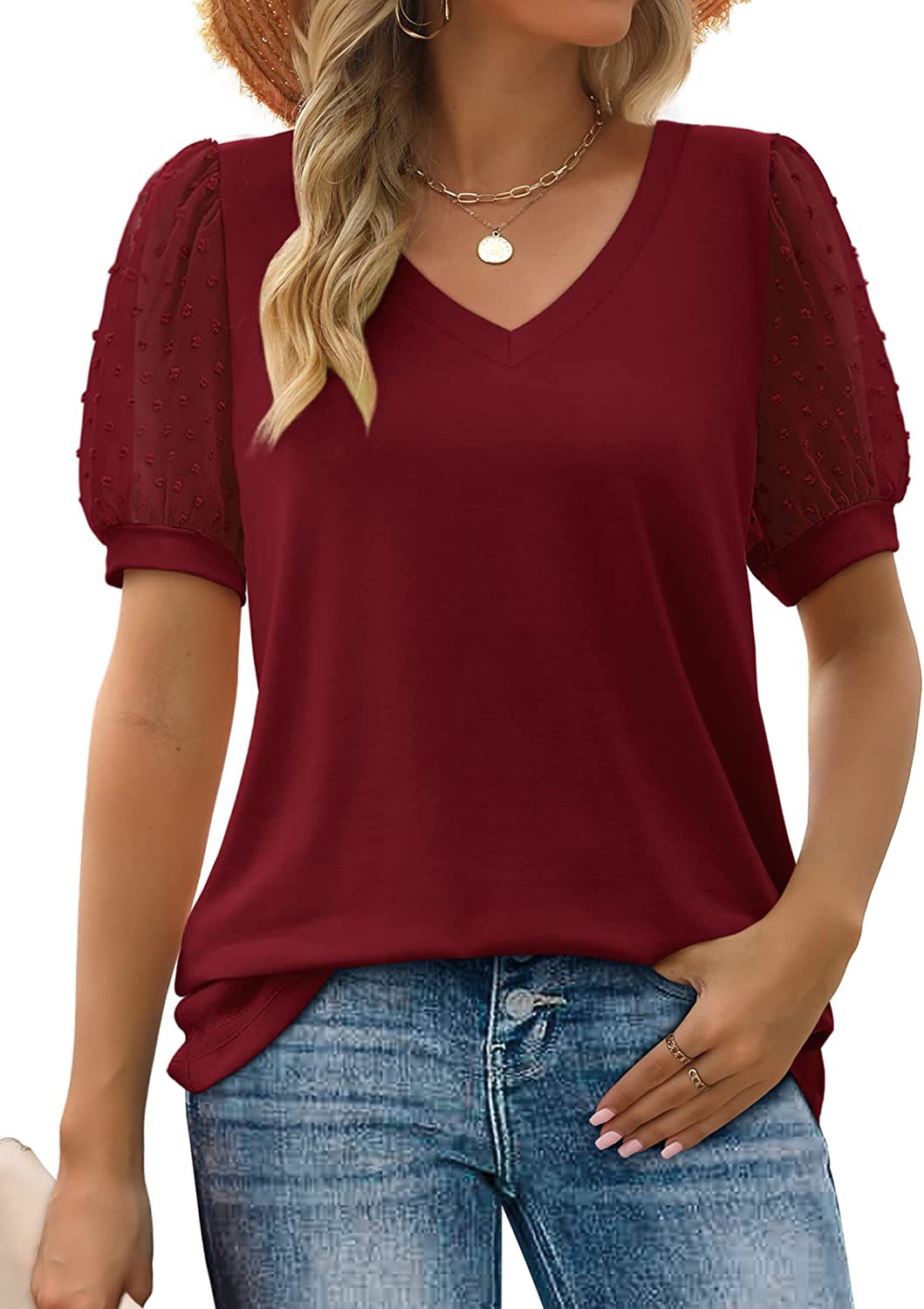 Lumiera - Elegant Puff-Sleeve Top