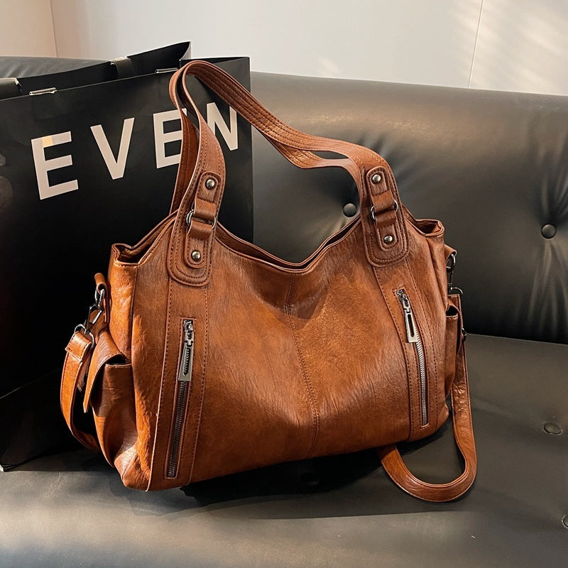Clara Sac à Main Femme – Sac en Cuir Élégant avec Compartiments Spacieux & Détails Zippés
