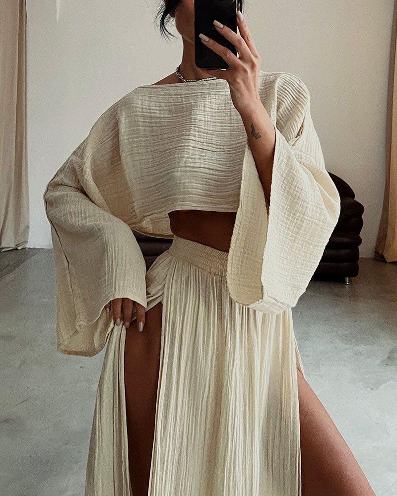 Conjunto de Dos Piezas con Corte Funcional para Mujer | Ideal para Días Cálidos