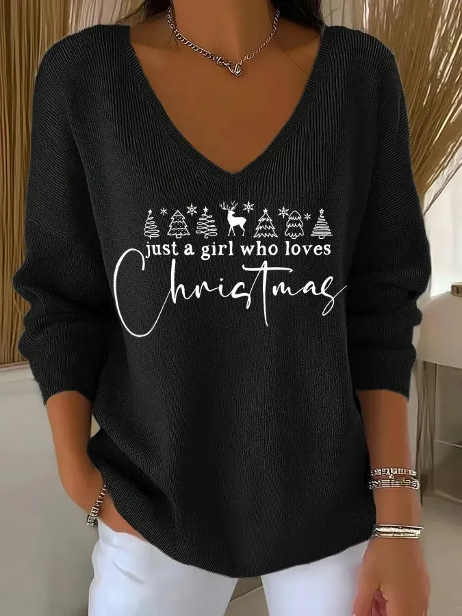 Cailee - Christmas V-Neck T-Shirt