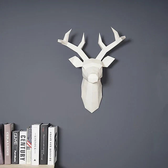home & garden : RegalRoe - Antilopenkop Decoratie - Rood in Wit van Pantino