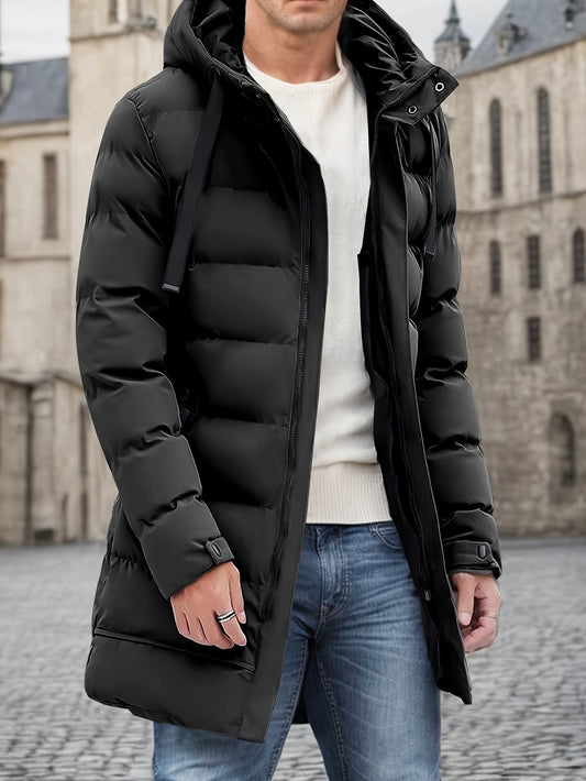 Hugo – Long manteau matelassé d’hiver à capuche homme