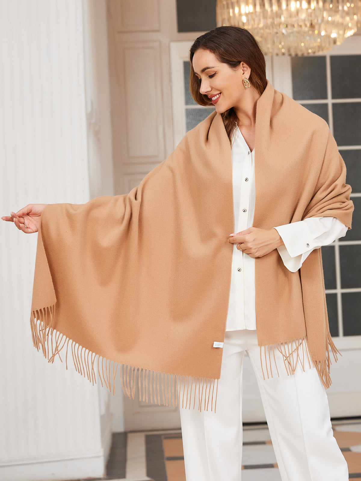 Écharpe Hiver à Franges pour Femme | Idéale pour la Saison Froide