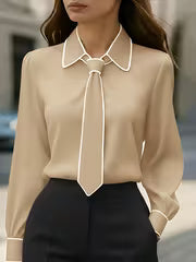 Briella - Long Sleeve Shirt With Front Tie