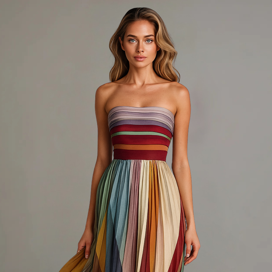 Isola - Chic Long Dress With Elegant Details