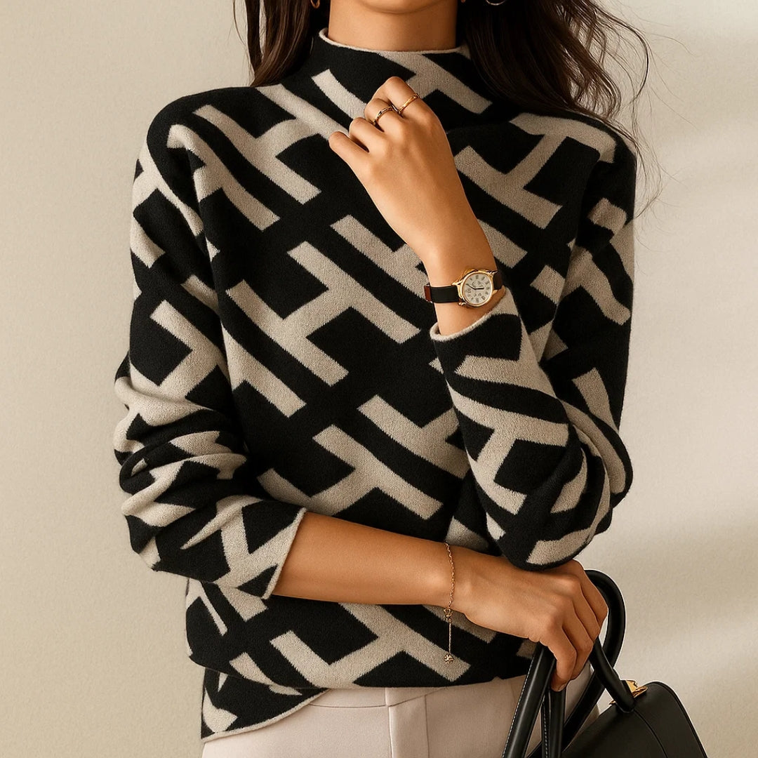 Livia | Elegante Trui met Grafisch Design