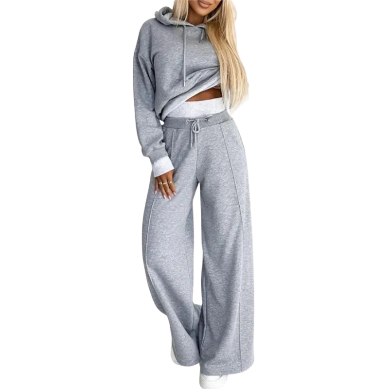 Delma | Trendy Ladies Lounge Set | Relaxed Fit | Hoodie And Pants With Drawstring