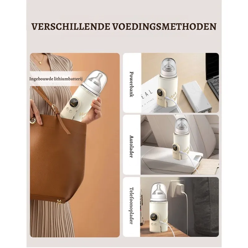SmartBottle – Draadloze Oplaadbare Flessenwarmer – Altijd Perfecte Temperatuur