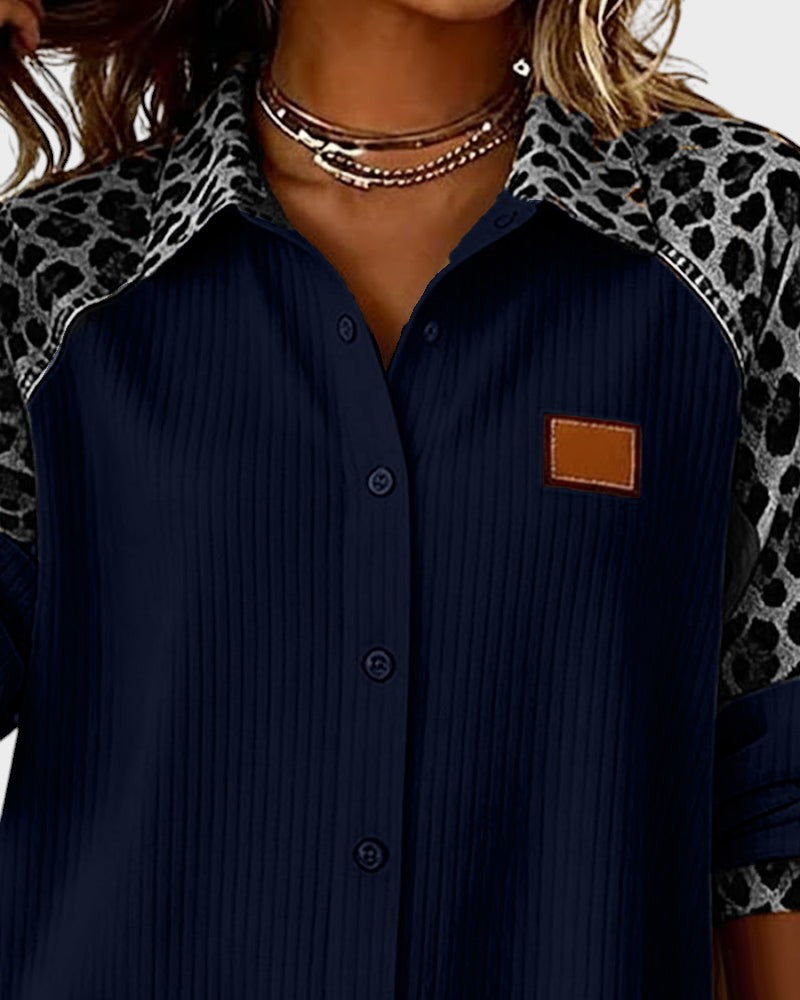 Mireia | Camisa de botones con estampado leopardo