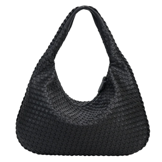 Alina – Sac bandoulière hobo avec design patchwork et ouverture zippée